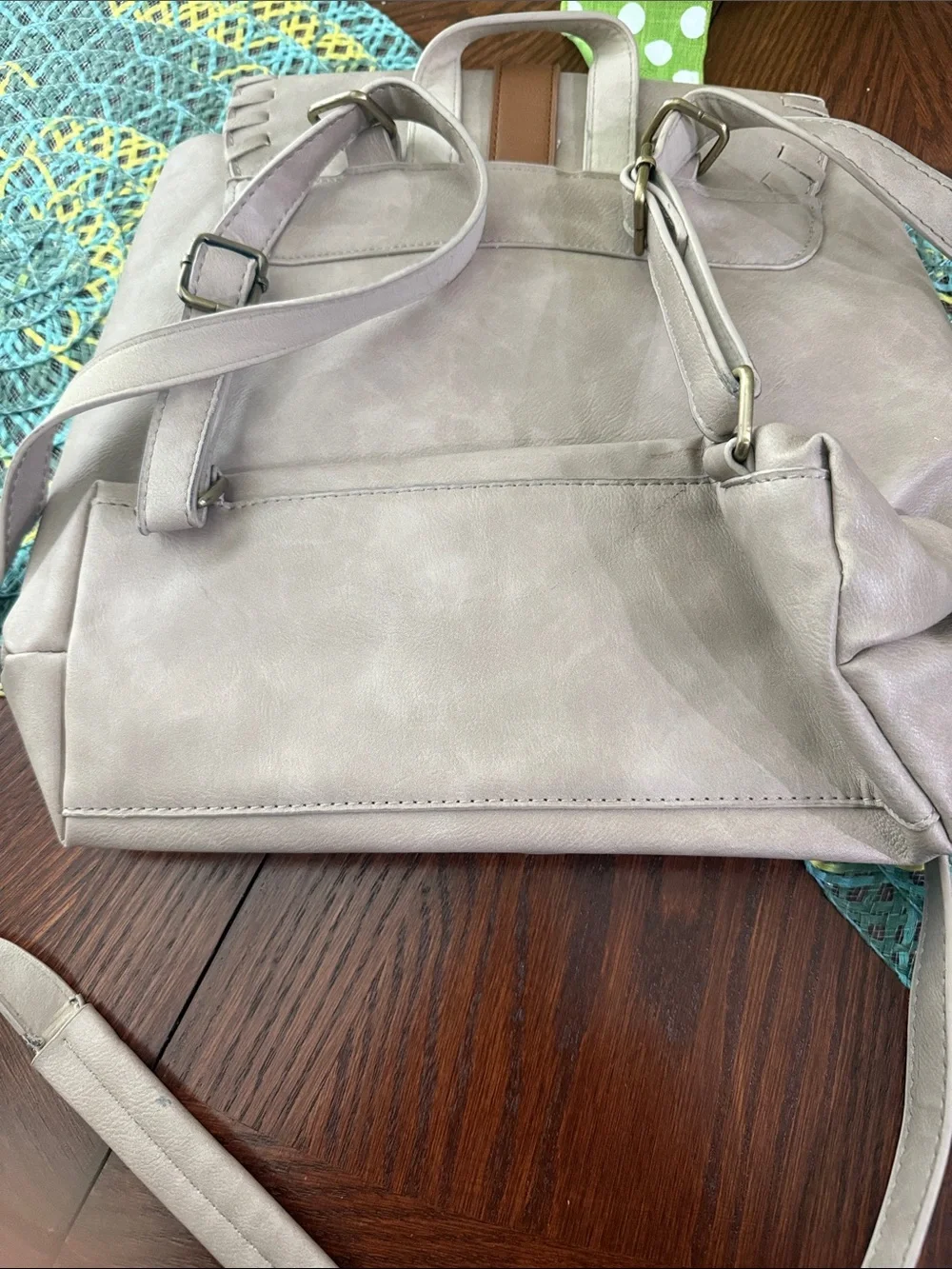 Beige Rebel Alliance Backpack Purse